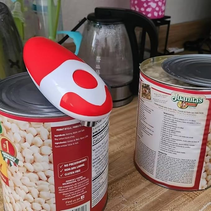 Battery Powered Electric Can Opener, Convenient Without Harm (batteries not included) - High Torque, Hands-Free for Seniors, Arthritis & Weak Grip - Automatic Smooth Cut Kitchen Tool