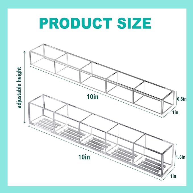 Acrylic Straw Holder for Cabinet Door, Adhesive Cabinet Straw Holder Organizer with 4 Straw Brushes Storage, Clear Kitchen Organization for Storing Reusable Straws, Kitchen Accessories