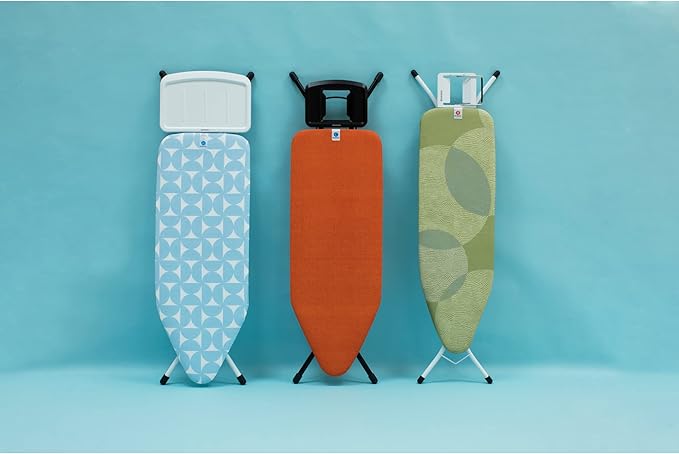 Brabantia Size D (53 x 18 inches) Replacement Ironing Board Cover with Durable Foam Layer (Fresh Breeze) Easy-Fit, 100% Cotton