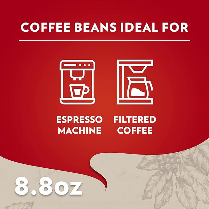 Lavazza Qualità Rossa Ground Coffee, Medium Roast, Arabica and Robusta Blend, 8.8 oz Brick (Pack of 4)