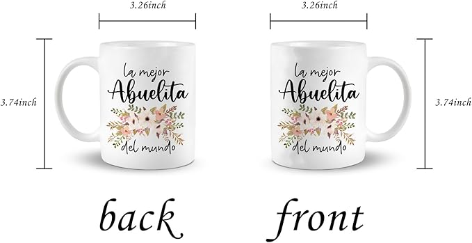 Gifts For Grandma, Abuelita Gifts In Spanish, Best Grandma Mug, World’s Best Grandma Coffee Mug Ceramic, Grandma gifts from Grandchild, Christmas Birthday Mothers Day Mug Cup Tea Cup 11oz