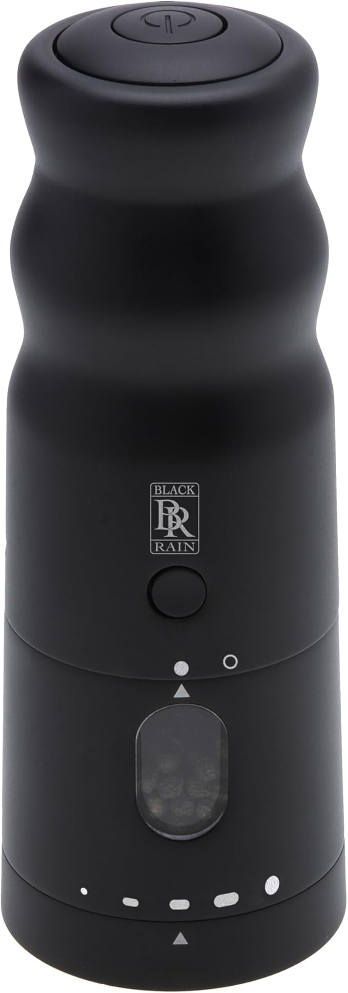 BLACK RAIN Pepper Mill Grinder, Adjustable Coarseness, Rechargeable Pepper Grinder with LED Light, Heavy Duty Professional Grade Electric Peppercorn Grinder (Matte Black)