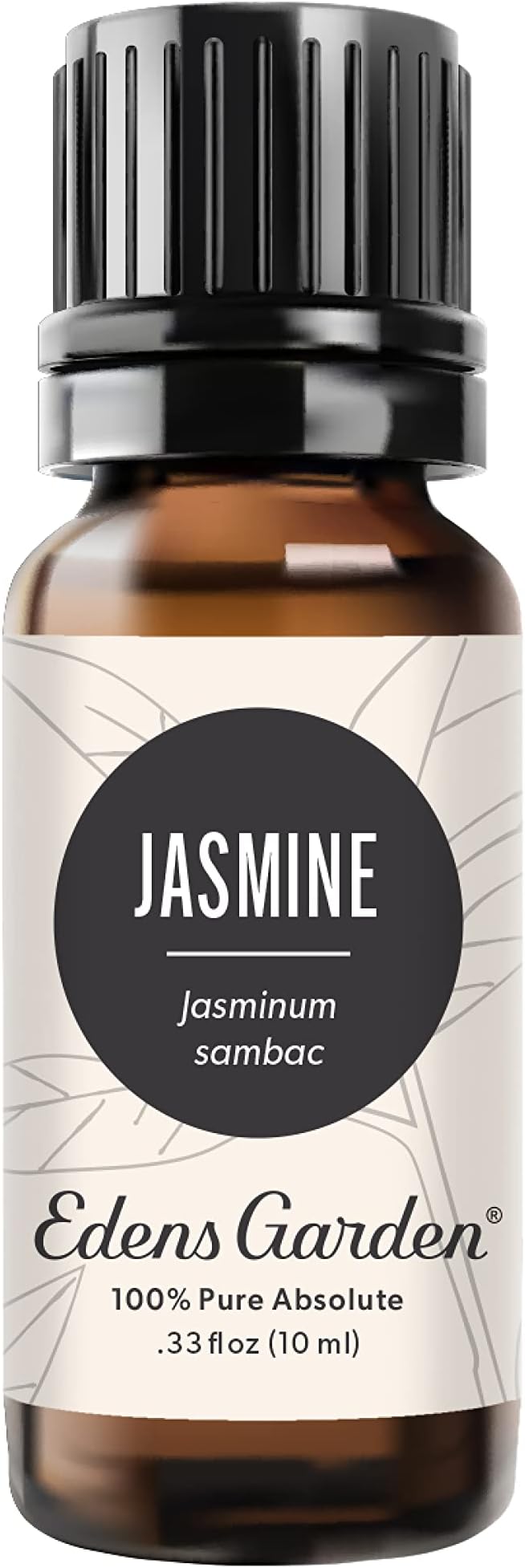 Edens Garden Jasmine- Sambac Absolute Essential Oil- 100% Pure Premium Grade, Undiluted, Natural, Therapeutic, Aromatherapy, The Best for Diffuser, Candle, Humidifiers, Kid Safe 10 ml (.33 fl oz)