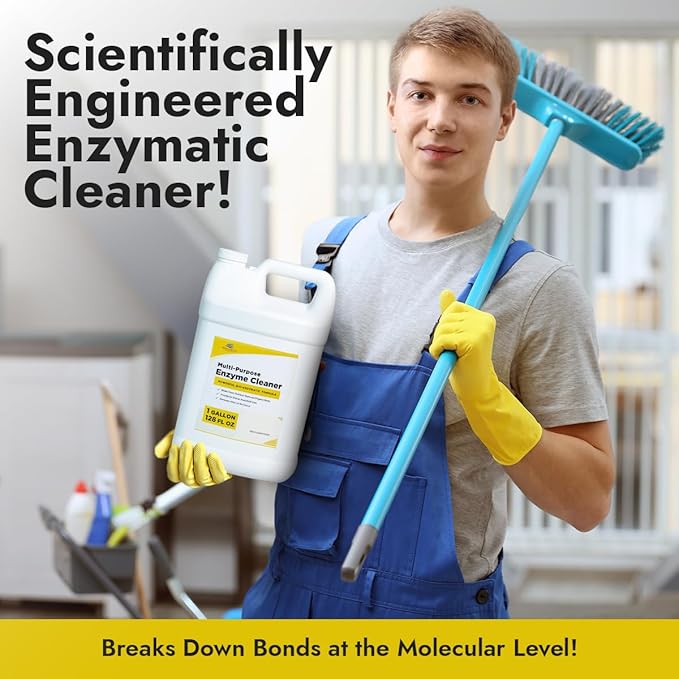NORTHWEST ENTERPRISES Multi-Purpose Enzyme Cleaner - Household and Commercial Enzyme Cleaner, Fresh Lemon Scent (1 Gallon)