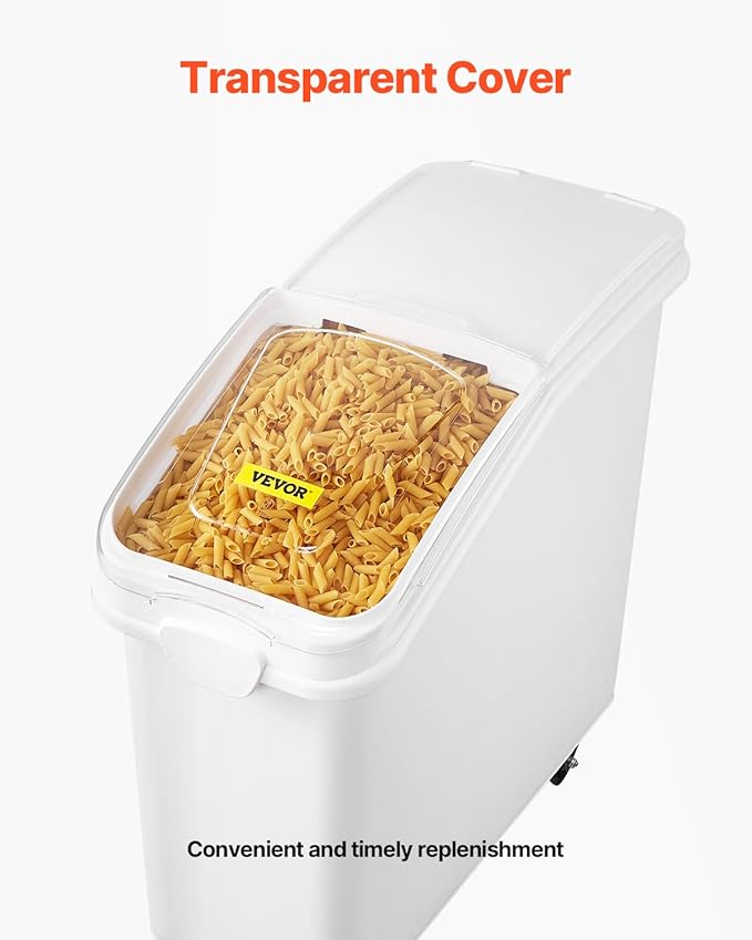 VEVOR 21 Gallon Ingredient Bin with Scoop 400 Cup Ingredient Bin with Sliding Lid Commercial Food Storage for Kitchen