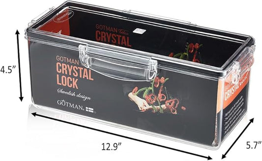 Airtight Food Storage Container with Lid (111.6 oz,With Removable Drain Tray)-BPA-Free | Dishwasher, Microwave & Freezer Safe | Leak-Proof Lids | Kimchi Storage Container | Fresher Food