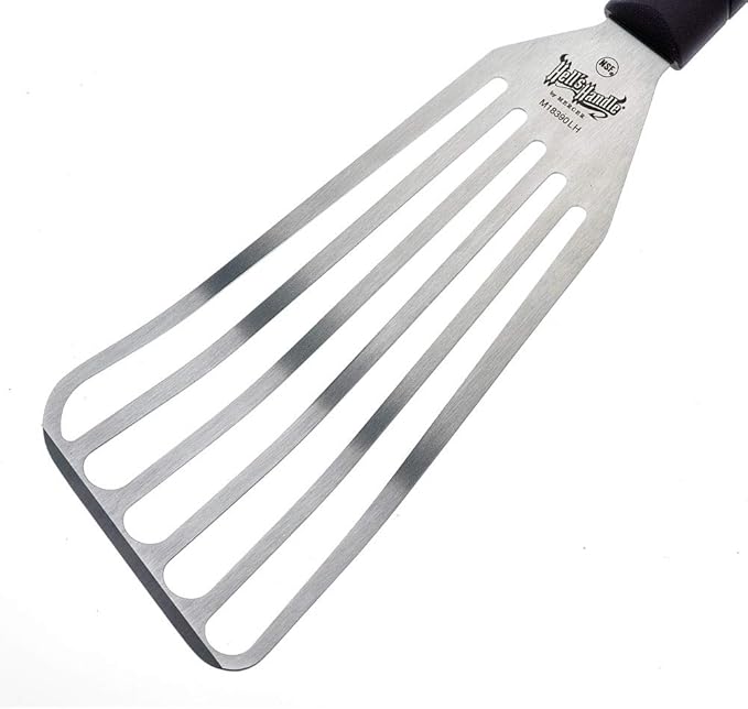 Mercer Culinary Hell's Handle, Large Fish Turner/Spatula, left Handed, 4 inch x 9 inch