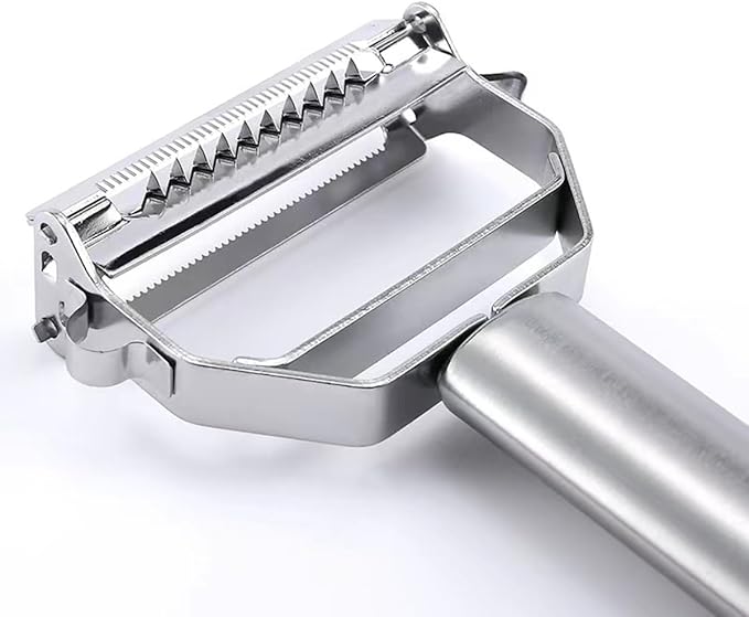 Vegetable Peeler,SZYIKUER Stainless Steel 2 in 1 Julienne Vegetable Peeler Perfect for Carrot Potato Melon Gadget Vegetable Fruit