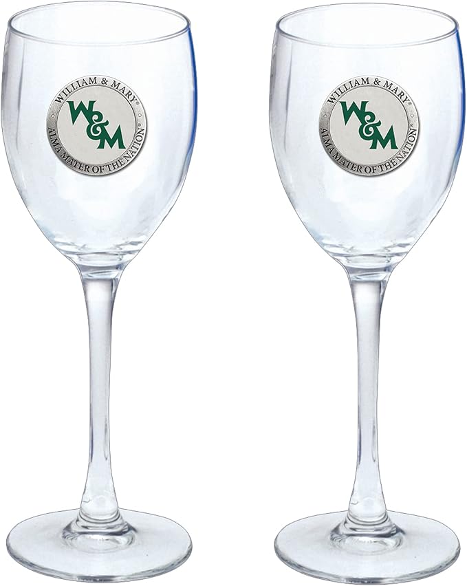 Heritage Pewter WILLIAM & MARY Glass Water Goblets β Set of 2 | 12 OZ Goblet Glasses | Expertly Crafted Pewter Glass