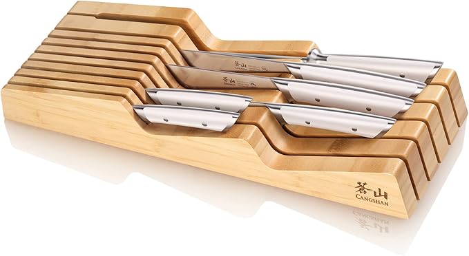 Cangshan HELENA Series German Steel Forged 7-Piece In-Drawer Knife Set (White)