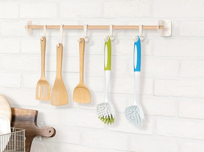 Dish Brush, Dish Scrubber & Kitchen Scrub Brush for Dishes, Pots, Pans, Sink, Cast Iron, Yellow Blue 20 Pack