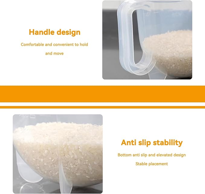 Rice Washer, Rice Cleaner Strainer Rice Washing Bowl Rice Colander Strainer with Handle for Kitchen