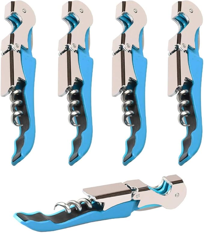 Professional Waiter Corkscrew Wine Openers Set, Heavy Duty Stainless Steel Hinges Wine Key for Restaurant Waiters, Sommelier, Bartenders