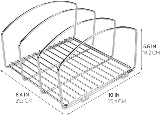iDesign Classico Kitchen Cookware Organizer for Cutting Boards and Cookie/Baking Sheets - Chrome 8.5" x 10" x 5.75"