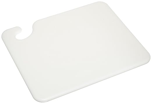 San Jamar CB101212WH Cut-N-Carry Co-Polymer Cutting Board, 12" Length x 10" Width x 1/2" Thick, White