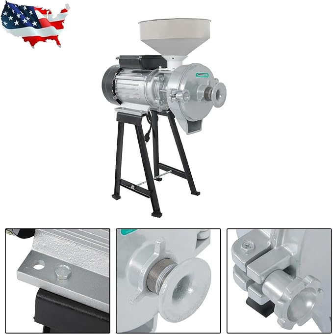 Wet&Dry Grinder Grain Mill Coffee Grinder Feed/Flour Cereals Corn 3000W Electric Rated speed: 1400-2800r / min