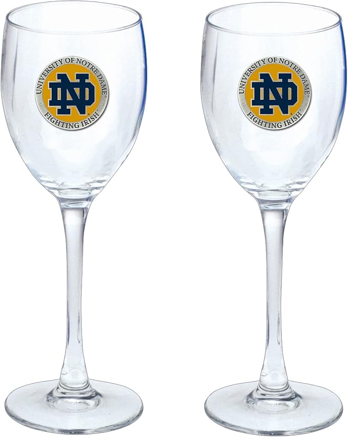 Heritage Pewter Notre Dame Glass Water Goblets β Set of 2 | 12 OZ Goblet Glasses | Expertly Crafted Pewter Glass