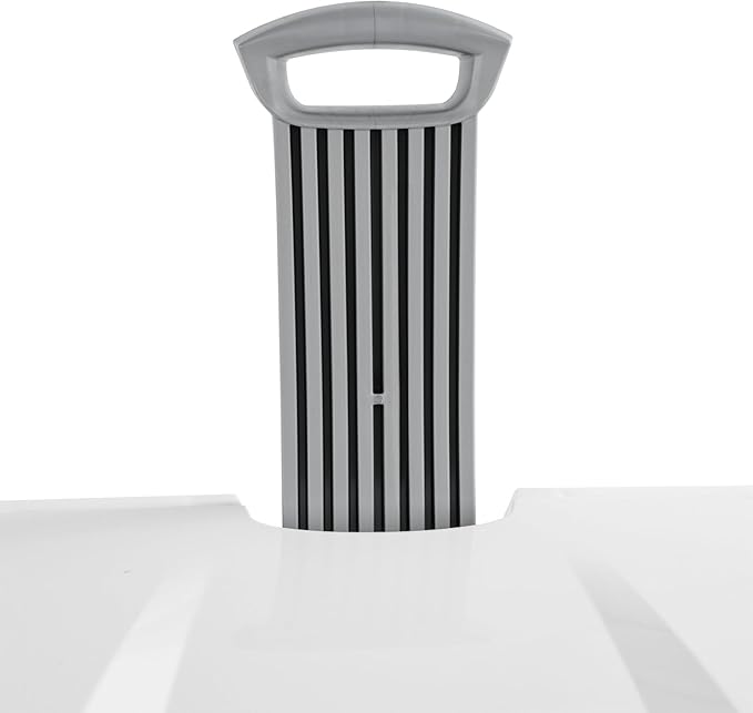 (1-Pack) Wheeled Laundry Basket - 135 Liters Large Capacity - White Plastic with a Cover and Extendable Handle, Suitable for Homes, Dormitories,Laundry Rooms and Apartments.