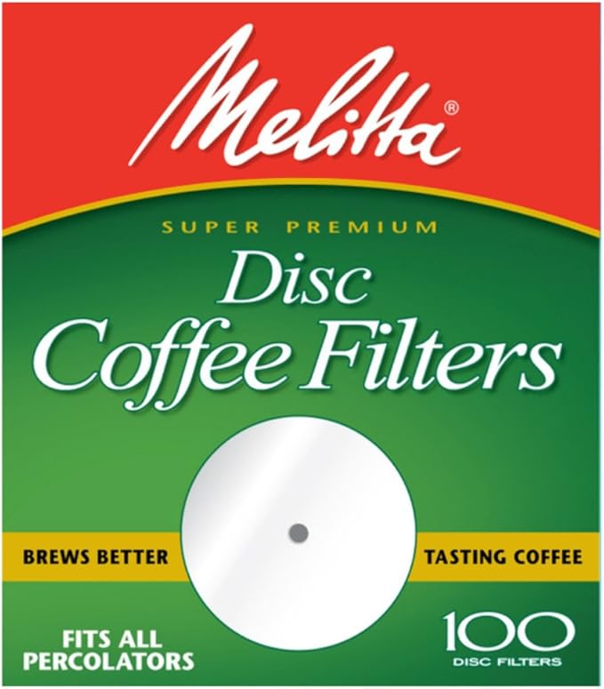 Melitta 3.5 Inch White Disc Coffee Filters (Pack of 2)