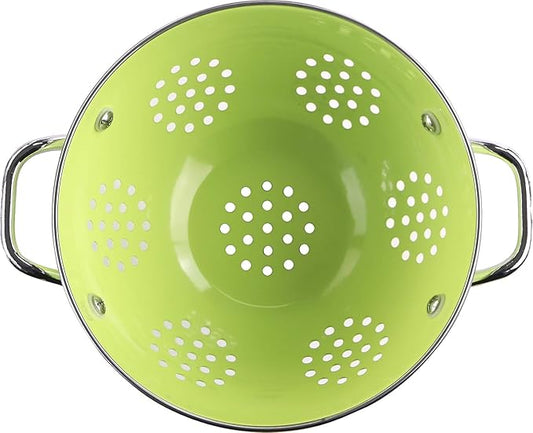 Calypso Basics by Reston Lloyd Powder Coated Enameled Colander, 3 Quart, Lime