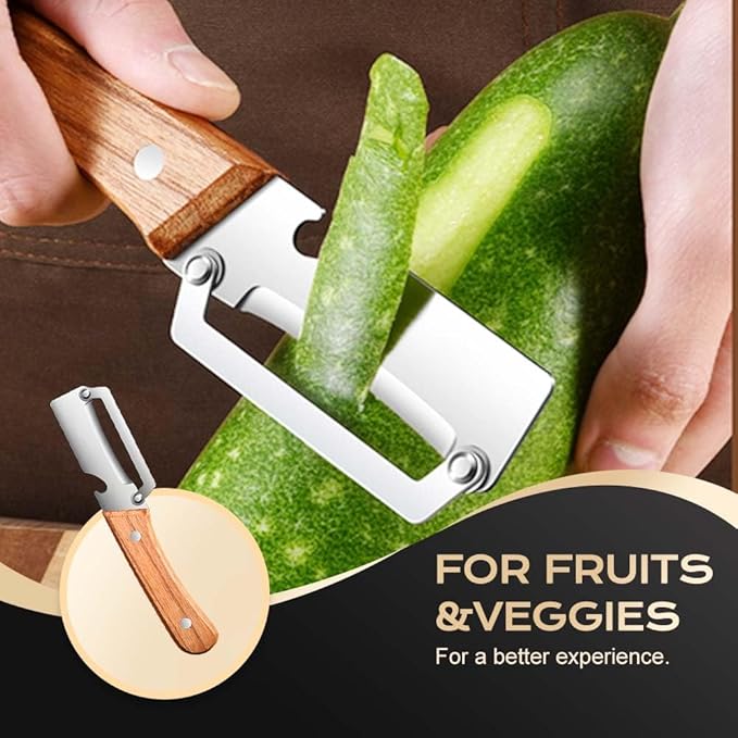 Multi Functional Vegetable Peeler for Kitchen, Ultra Sharp Stainless Steel Veggie, Fruit, Carrot, Orange & Potato Peeler with Ergonomic Handle, Julienne Peeler & Bottle Opener, Fruit Peeler (3pcs)