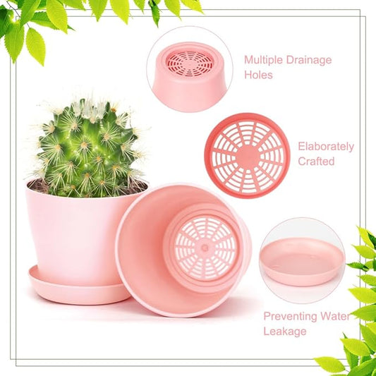 8 Pcs Flower Pot,Pots for Planting,3.8" Nursery Pot,Plastic Plant Pots Indoor for Plants Garden Succulent Pot,Gardening Gifts Herb Garden Planter,Seedling Planter