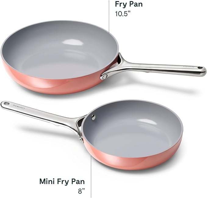 Caraway Nonstick Ceramic Mini Fry Pan (1.05 qt, 8") - Non Toxic, PTFE & PFOA Free - Oven Safe & Compatible with All Stovetops (Gas, Electric & Induction) - Perracotta