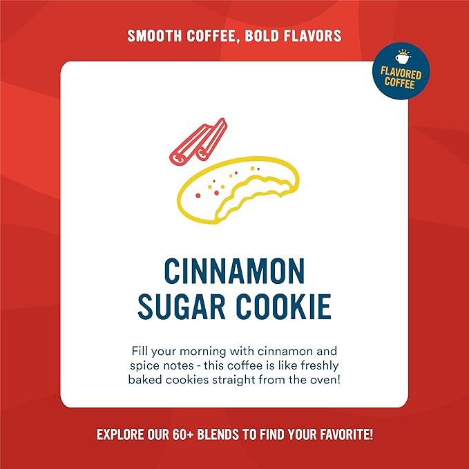Cameron's Coffee Single Serve Pods, Flavored, Cinnamon Sugar Cookie, 12 Count (Pack of 6)