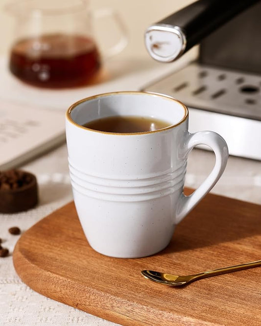famiware Jupiter Coffee Mugs Set of 4, 14 OZ Coffee Mug, Microwave and Dishwasher Safe, Coffee Cups with Handle for Coffee, Tea, Cocoa, Milk, Multi-color