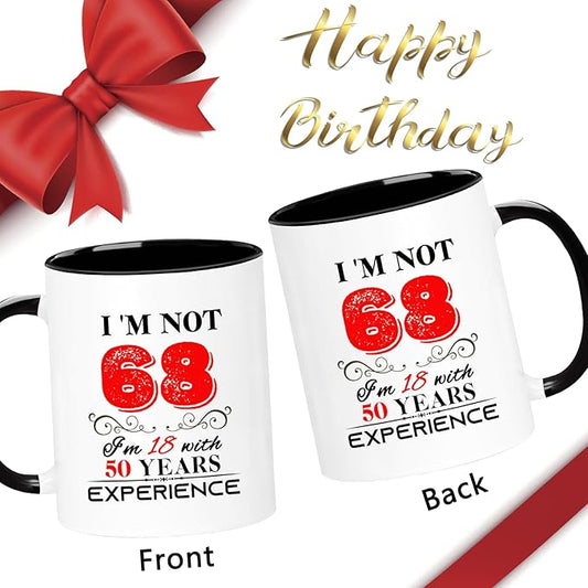 1957 68th Birthday Mug for Women Men, Turning 68 Year Old Birthday Gifts for Mom, Dad, Grandma, Grandpa, Wife, Husband, Daughter, Sister, Best Friends, Coworkers, Her, Him, 11oz Coffee Cup