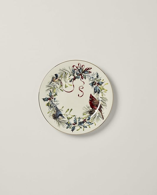 Lenox 185518002 Winter Greetings Dinner Plate, Christmas Dinnerware