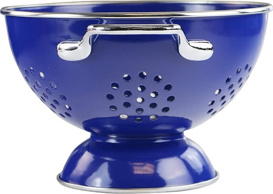 Calypso Basics by Reston Lloyd Powder Coated Enameled Colander, 1.5 Quart, Indigo,8705
