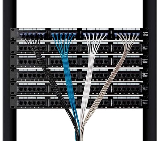 Monoprice Cat6A 25ft Blue 5-Pk Patch Cable UTP 30AWG 10G Pure Bare Copper Snagless RJ45 SlimRun Series Ethernet Cable