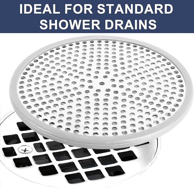 Heavy Duty Stainless Steel Drain Protector, Outside Diameter 4.75" Mesh Metal Sink Floor Drain Cover Plate, for Kitchen Sink/Bathroom Bathtub Wash Basin Floor Drain Balcony Drain Hole, Utility