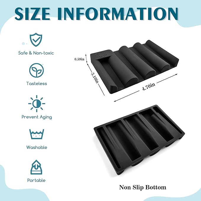 Silicone Soap Dish, Self Draining Soap Holder Perfect for Shower, Bathroom Sink, Kitchen Sink & Travel, Non-Slip Bar Soap Holder Extend Soap Life, Keep Soap Bars Dry Clean & Easy Cleaning (Black-1PCS)
