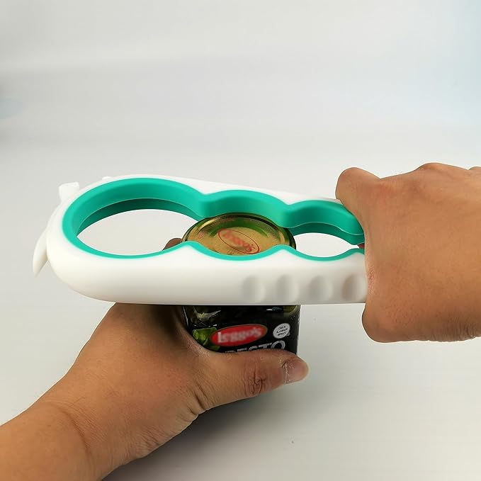 Latest Jar Opener and 5 in 1 Bottle Opener with Rubber Jar gripper Pad Ideal for Seniors with arthritis Weak Hands and Low Strength
