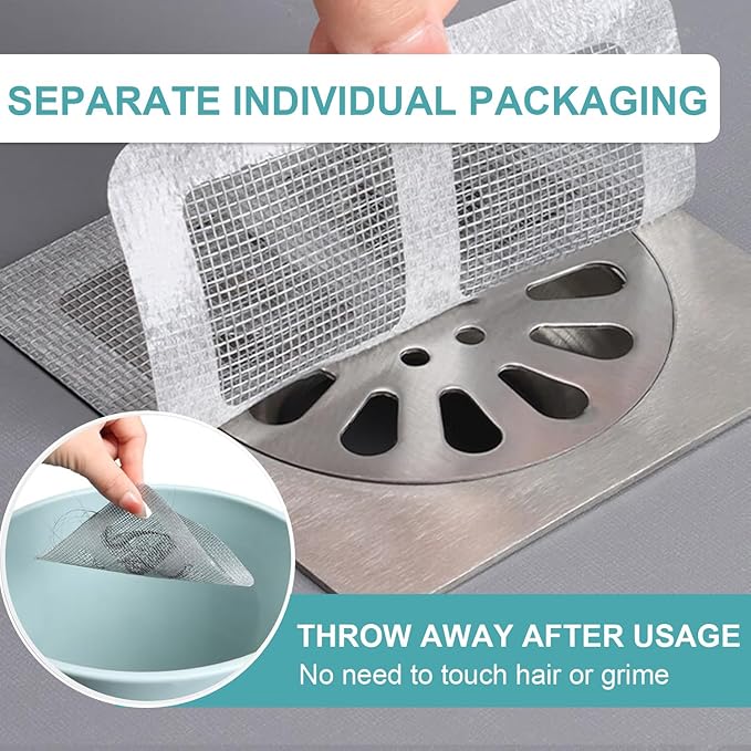 50Pcs Disposable Floor Drain Sticker,Hair Drain Catcher,Suit Sewer Filter Screen,Shower Drain Hair Catcher,Bathtub,Bathroom,Kitchen,Sink Floor Stickers