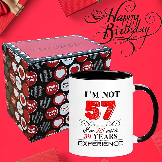 1968 57th Birthday Mug for Women Men, Turning 57 Year Old Birthday Gifts for Mom, Dad, Grandma, Grandpa, Wife, Husband, Daughter, Sister, Best Friends, Coworkers, Her, Him, 11oz Coffee Cup