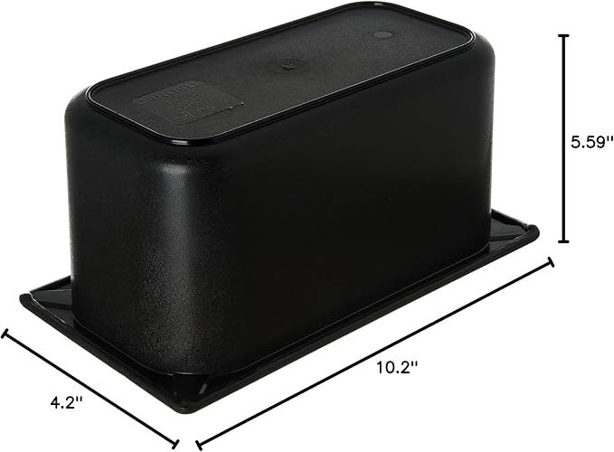 Carlisle FoodService Products CM110303 Coldmaster ABS Third-Size Divided Food Pan, 3.40 qt. Capacity, 12.68" x 6.89" x 6.01", Black