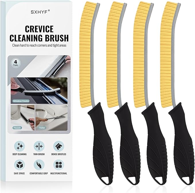 SXhyf Cleaning Brush - Hard Bristle Crevice Cleaning Brush, Multifunctional Gap Scrub Brush, Kitchen Essentials, Bathroom Cleaner Tools for Household Use, Home, Window, Toilet, Stove