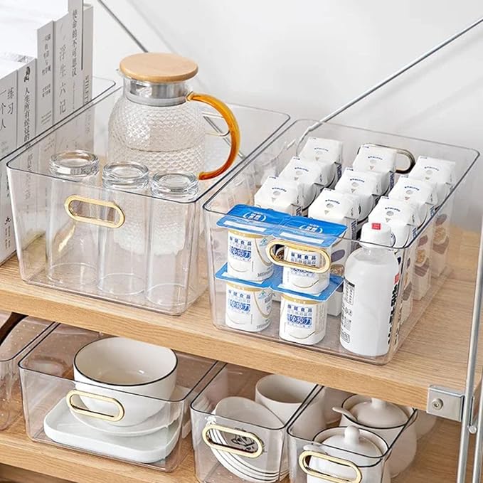 Clear Plastic Storage Bins Kitchen Organization, Pantry Storage, Fridge Organizer, Pantry Organization and Storage Bins, Cabinets Organizers, Bathroom storage bins - 3M