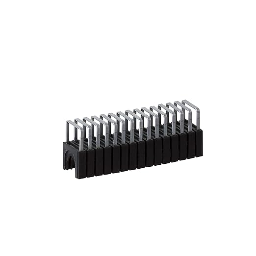 Arrow 591168 Genuine T59 Steel 1/4-Inch by 1/4 Crown Width Insulated Staples for Cable and Wiring, Black, 300 Count