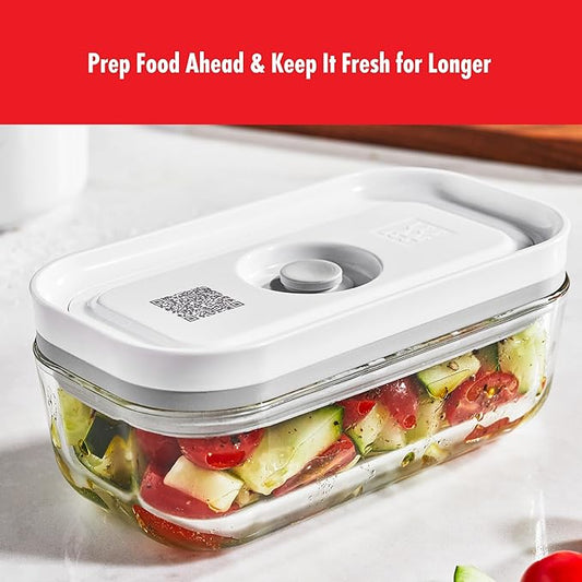 ZWILLING Fresh & Save 4-pc Small Glass Vacuum Sealer Food Storage Containers with Airtight Lids