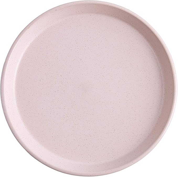 Stone Lain Albie Stoneware 32-Piece Modern Dinnerware Set, Kitchen Plates and Bowls Sets, Dish Set for 8, Pink