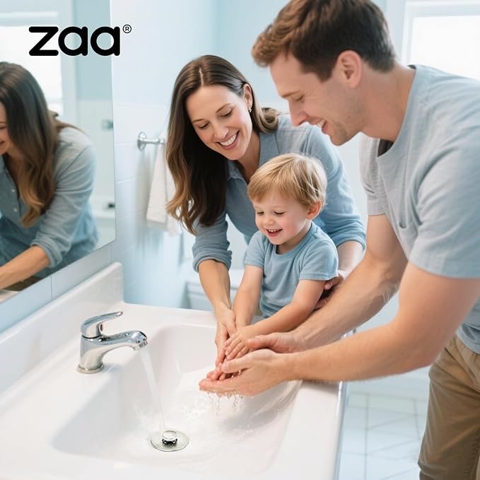 zaa Bathroom Sink Stopper - 2Pack Bathroom Sink Drain Strainer,Pop Up Bathroom Drain Stopper with Anti-Clogging Filter Basket,for 1.05~1.65 in U.S.Standard Basin Drain Holes,Brushed Nickel