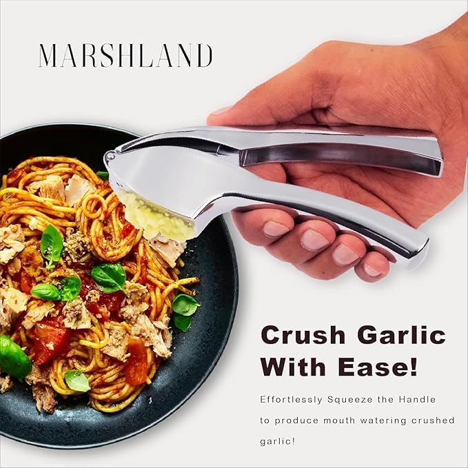 Kitchen Garlic Press - Rust Proof & Dishwasher Safe Garlic Mincer, Durable Garlic Crusher Easy to Clean and Squeeze, Durable Professional Garlic Mincer Garlic Smasher Garlic Crusher