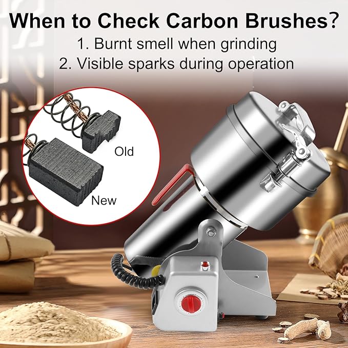 Grain Mill Grinder Electric Flour, 750g Corn Fine Powder Rice Grinder Wheat Mill for Home Kitchen Commercial Stainless Steel Spice Food Pepper Coffee Beans (Swing Type)