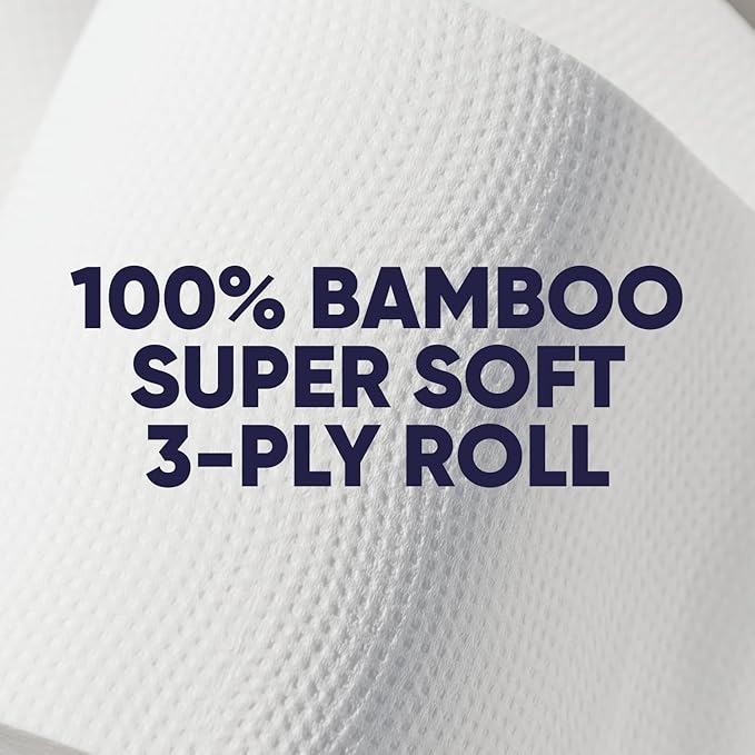 Save Trees Bamboo Toilet Paper - 48 Rolls Of Septic Safe Organic Toilet Paper- 3-ply, 300 Sheets Per Roll - PFAs Free, FSC Certified, Plastic & Chemical Free - For Home, Boat & RV Use