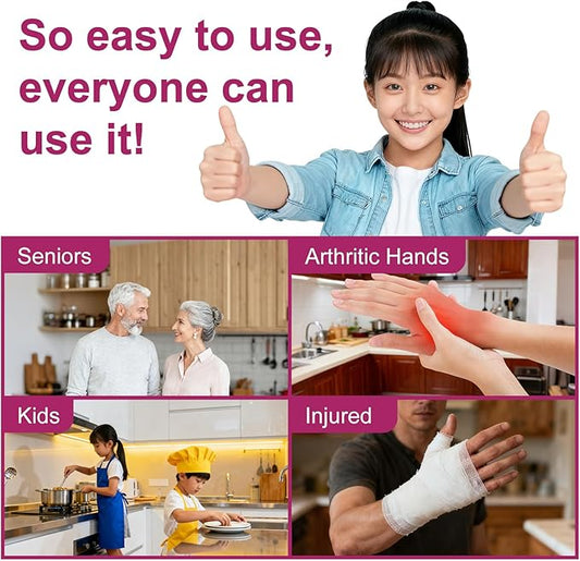 Battery Powered Electric Can Opener, Convenient Without Harm (batteries not included) - High Torque, Hands-Free for Seniors, Arthritis & Weak Grip - Automatic Smooth Cut Kitchen Tool