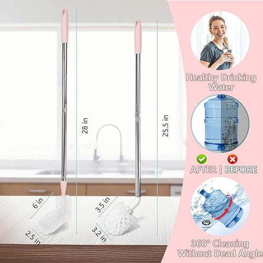 5 Gallon Water jug Cleaning Brush,2 Pack Bucket Brush, Kettle Brush, Cleaning Extra Long Bottles, 5 Gallon Jug Cleaner, Water Bottle Brush,Carboy Brush.